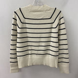 JOE FRESH WOMEN'S SWEATER cream black stripe M