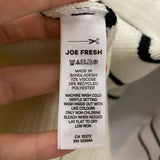 JOE FRESH WOMEN'S SWEATER cream black stripe M