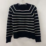 JOE FRESH WOMEN'S SWEATER black white stripe M