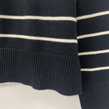 JOE FRESH WOMEN'S SWEATER black white stripe M