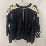 WOMEN'S BLOUSE/SHIRT black cream M