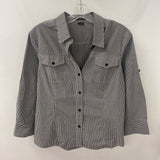 THEORY WOMEN'S BLOUSE/SHIRT black white gingham L