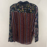 DESIGUAL WOMEN'S BLOUSE/SHIRT black multi colour floral L