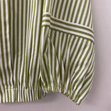 MELANIE LYNE WOMEN'S BLOUSE/SHIRT green white stripe 2