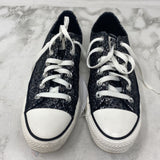 CONVERSE WOMEN'S SNEAKERS black silver sparkle 8.5/39.5