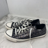 CONVERSE WOMEN'S SNEAKERS black silver sparkle 8.5/39.5