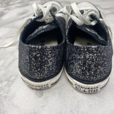 CONVERSE WOMEN'S SNEAKERS black silver sparkle 8.5/39.5