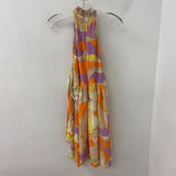 TARA JARMON WOMEN'S DRESS orange purple yellow print S/38