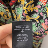 alice + olivia WOMEN'S DRESS black multi colour print S/M