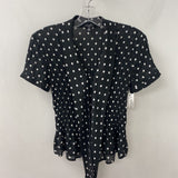 NINE WEST WOMEN'S BLOUSE/SHIRT black white dots 6