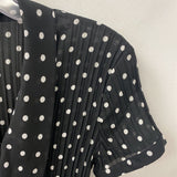 NINE WEST WOMEN'S BLOUSE/SHIRT black white dots 6