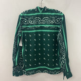 SANDRO WOMEN'S BLOUSE/SHIRT green white print S
