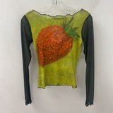 silence + noise WOMEN'S TOP green red S