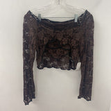 WOMEN'S TOP brown black S