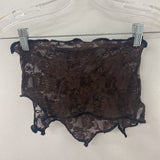 WOMEN'S TOP brown black S