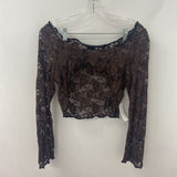 WOMEN'S TOP brown black S