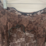 WOMEN'S TOP brown black S