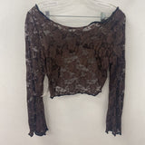 WOMEN'S TOP brown black S