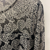 LAURA WOMEN'S PLUS TOP black white X