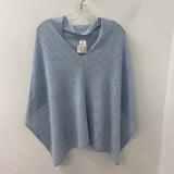 WOMEN'S PONCHO/CAPE blue white OS