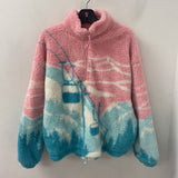 ANTHROPOLOGIE WOMEN'S TOP pink blue white XL