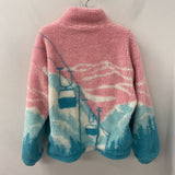 ANTHROPOLOGIE WOMEN'S TOP pink blue white XL