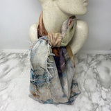 SUZI ROHER WOMEN'S SCARF/SHAWL purple rust blue white