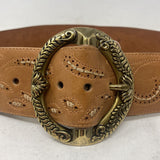 COLE HAAN WOMEN'S BELT tan gold M