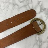 COLE HAAN WOMEN'S BELT tan gold M