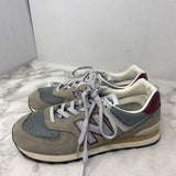 NEW BALANCE WOMEN'S SNEAKERS beige grey burgunday 10