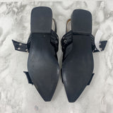 STEVE MADDEN WOMEN'S FLATS black silver 9.5