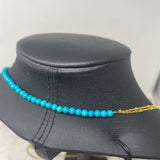 WOMEN'S NECKLACE gold turquoise