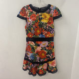 alice + olivia WOMEN'S DRESS black red pink multi XS