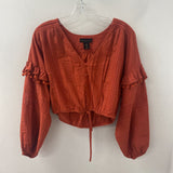 HOUSE OF HARLOW 1960 WOMEN'S BLOUSE/SHIRT burnt orange M