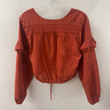 HOUSE OF HARLOW 1960 WOMEN'S BLOUSE/SHIRT burnt orange M