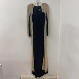 BA NITES WOMEN'S PARTY DRESS black beige silver 6