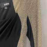 BA NITES WOMEN'S PARTY DRESS black beige silver 6
