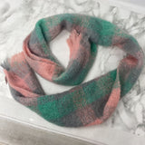 WOMEN'S SCARF/SHAWL pink green grey