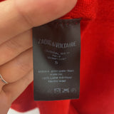 ZADIG & VOLTAIRE WOMEN'S SWEATER red white S