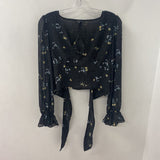 DYNAMITE WOMEN'S BLOUSE/SHIRT black white yellow M