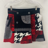 DESIGUAL WOMEN'S SKIRT black red white S/36
