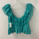 ZARA WOMEN'S TOP green M