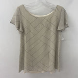 ANN TAYLOR WOMEN'S TOP cream black XS