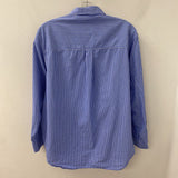 GAP WOMEN'S BLOUSE/SHIRT blue white S