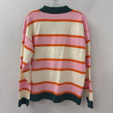 grey lab WOMEN'S SWEATER pink green white orange M