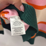 grey lab WOMEN'S SWEATER pink green white orange M