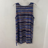 SYMPLI WOMEN'S PLUS TOP blue orange grey stripe 18