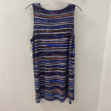 SYMPLI WOMEN'S PLUS TOP blue orange grey stripe 18