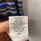 SYMPLI WOMEN'S PLUS TOP blue orange grey stripe 18