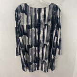 SYMPLI WOMEN'S TOP black grey white print 16